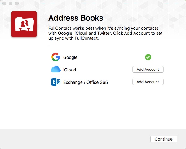 FullContact for Gmail 18.0 : Setup Assistant