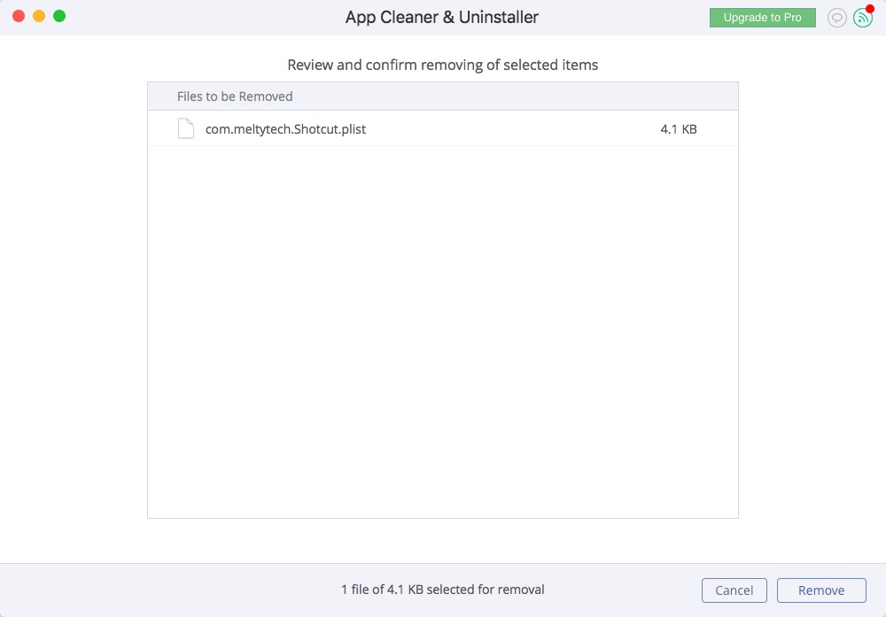 App Cleaner 4.7 : Confirming Tool Data Deletion