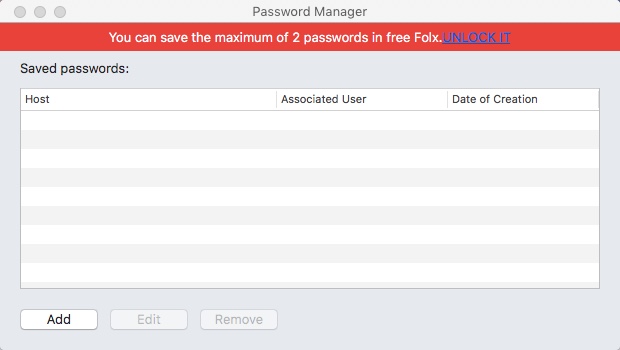 Folx 5.3 : Password Manager