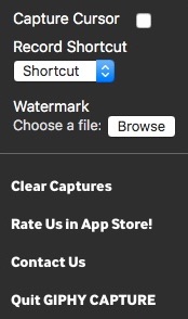 GIPHY CAPTURE 3.8 : Preferences Window