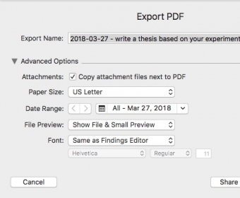Exporting Research Data