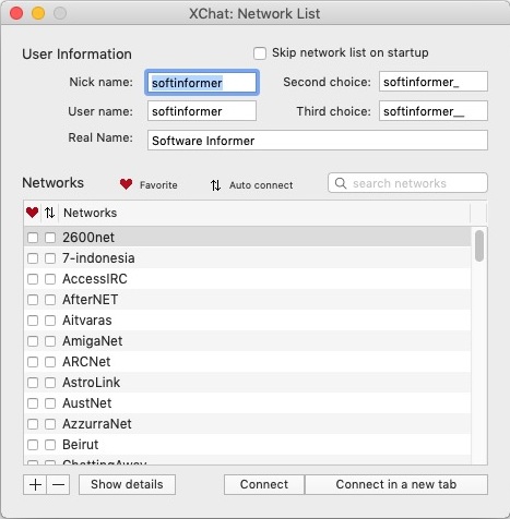 XChat Azure 1.1 : Network List