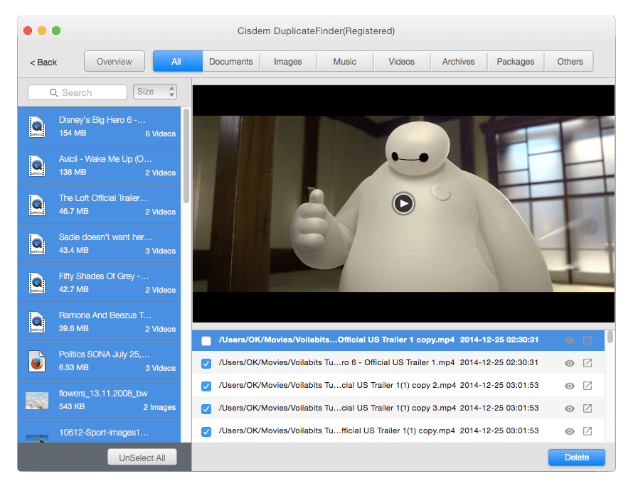 Cisdem Duplicate Finder for Mac 4.0 : Main Window