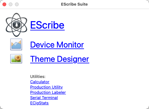 EScribe Suite 1.0 : Main Window