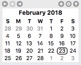 iClock 4.2 : Calendar Window