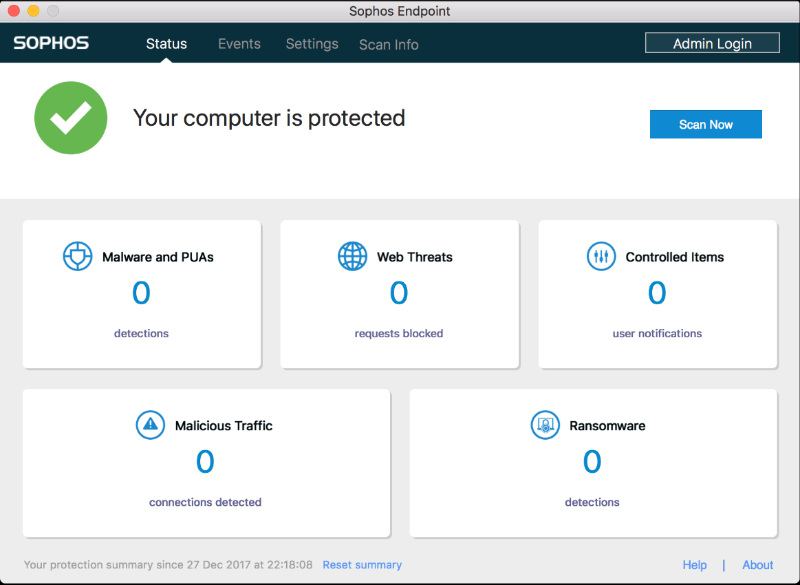 Sophos Endpoint 9.7 : Main image