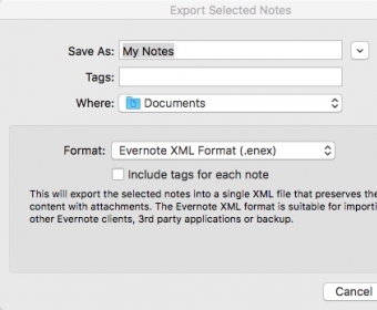 Exporting Note