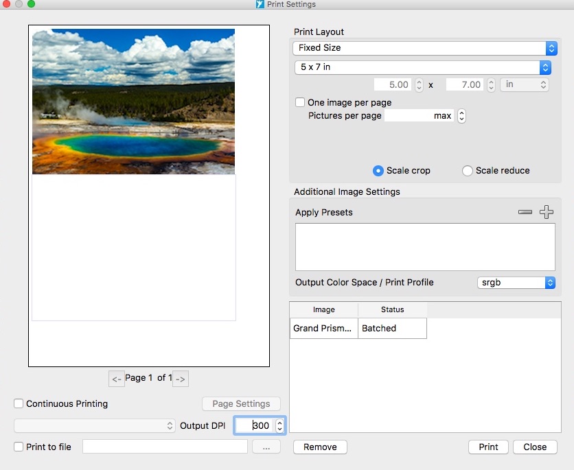 Corel AfterShot Pro 3.4 : Configuring Printing Settings