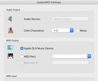 Audio - MIDI Settings