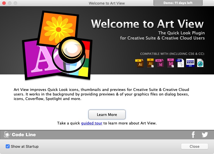 Art View 3.1 : Welcome Screen