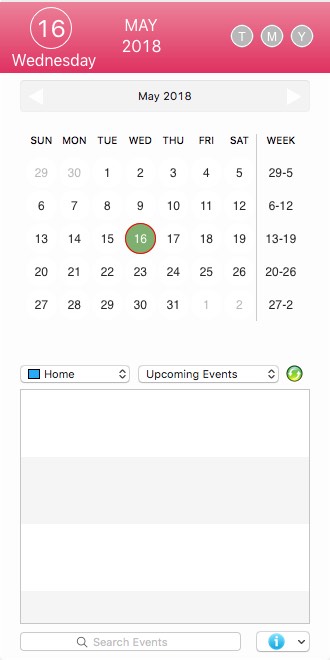 Desktop Calendar for Mac 1.0 : Main Window