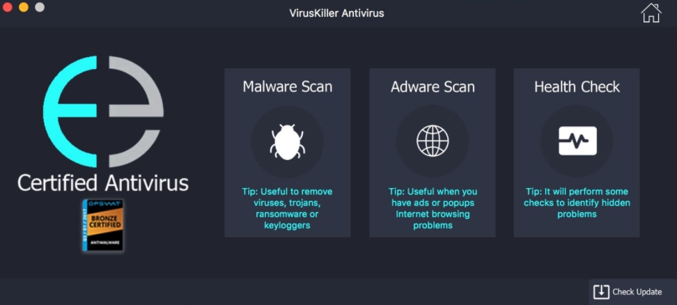 VirusKiller Antivirus 4.1 : Main Window