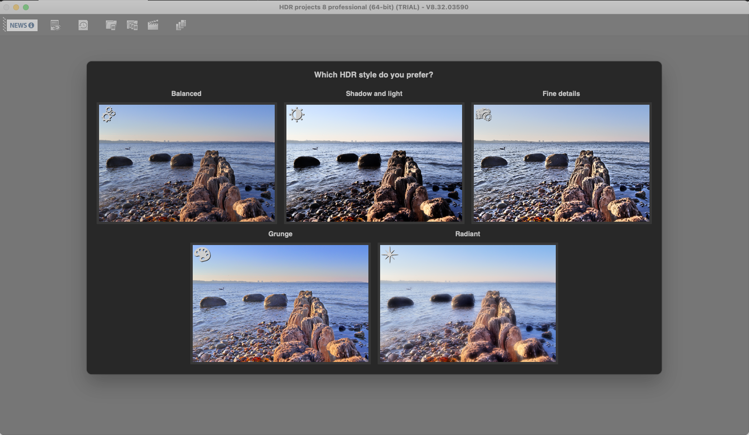 HDR projects 2018 professional 8.3 : Main Window