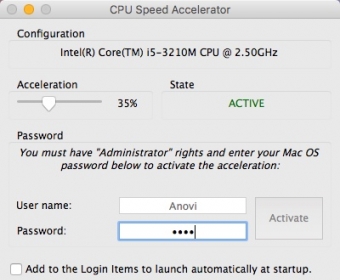 Active CPU Speed Accelerator