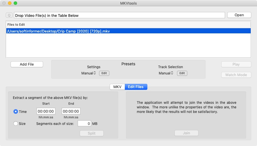 MKVtools 3.7 : Edit Files Tab