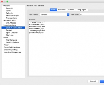Built-in Text Editors Preferences