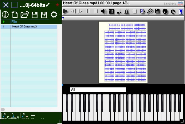 Melody Player 6.6 : Main Screen with Keyboard