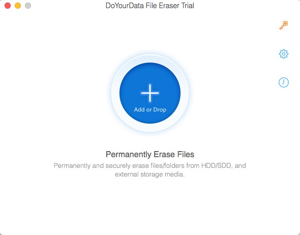 DoYourData File Eraser 2.0 : Main Window