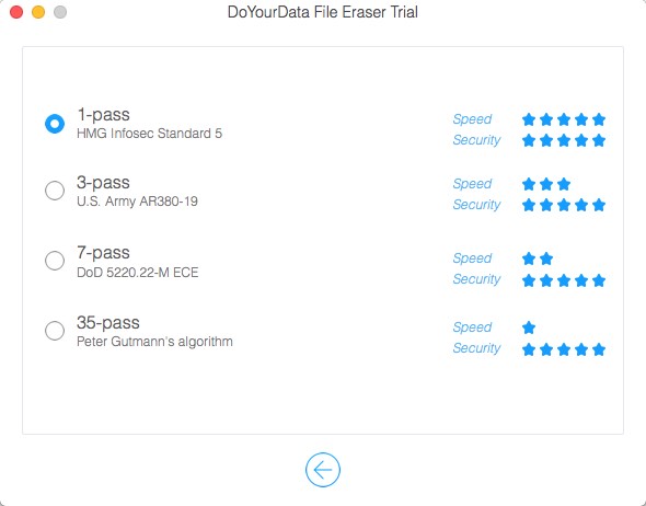 DoYourData File Eraser 2.0 : Erase Options