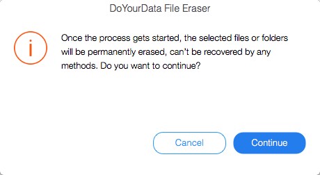DoYourData File Eraser 2.0 : Warning Window