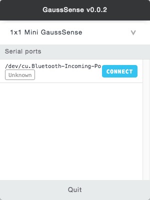 GaussSense 0.0 : Main Window