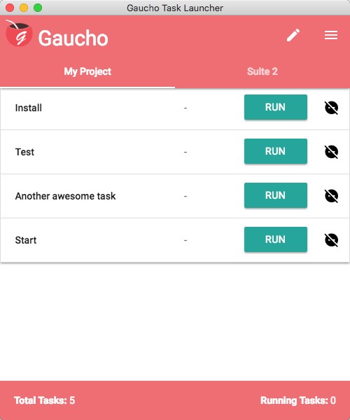 gaucho 0.4 : Main Window