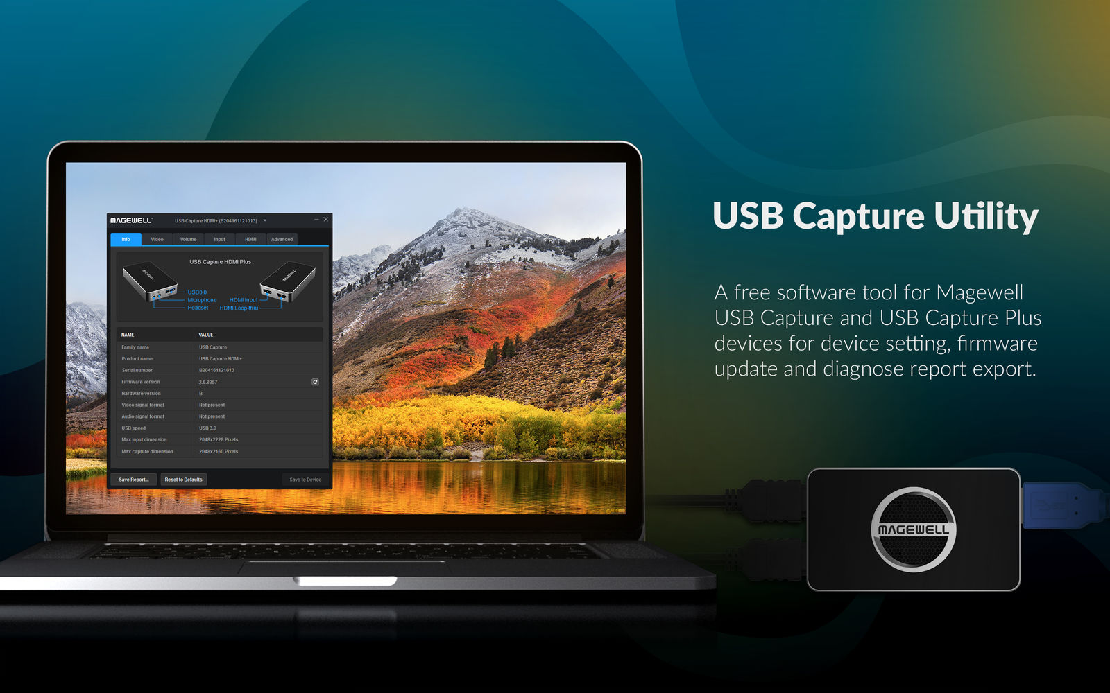 USBCaptureUtility 3.0 : Main Window
