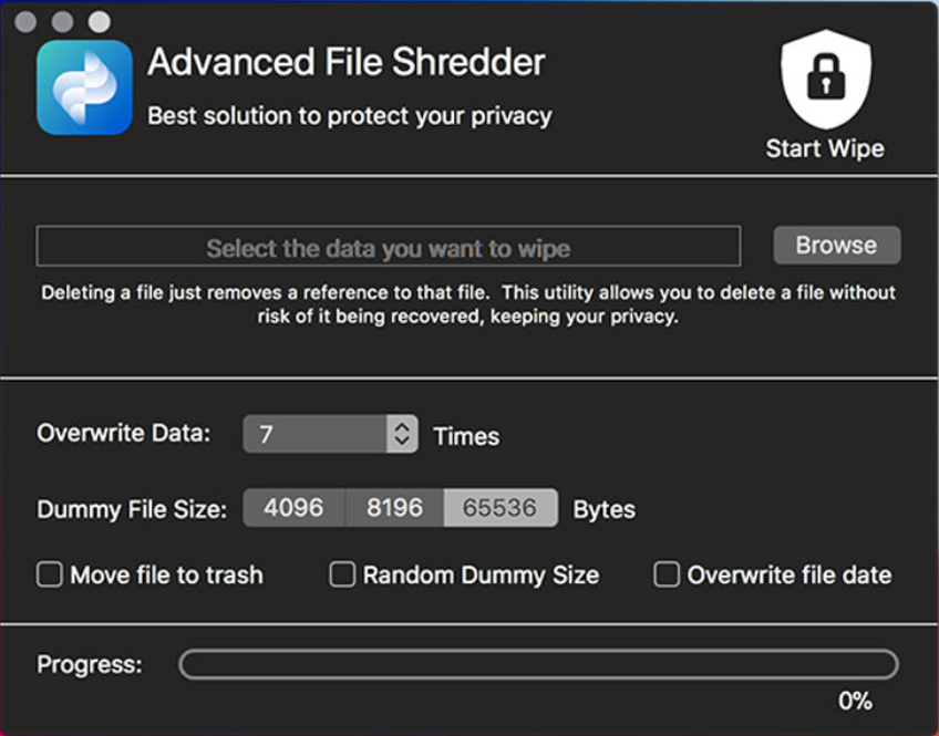 Advanced File Shredder 1.0 : Main image