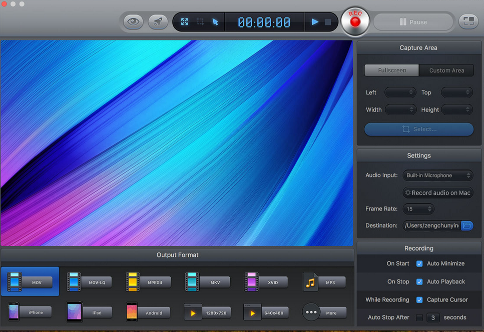 Screen Recorder HD Pro 3.1 : Main image
