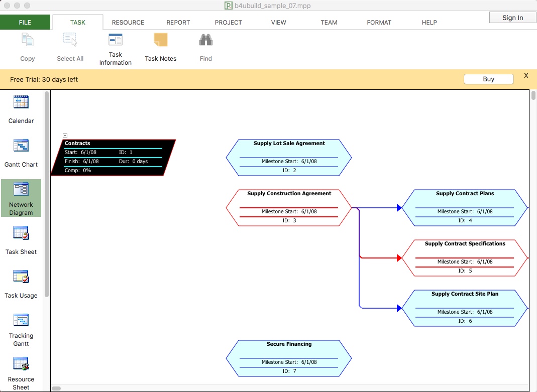 Project Viewer 365 18.2 : Network Diagram