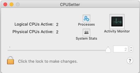 CPUSetter 1.5 : Main Screen 