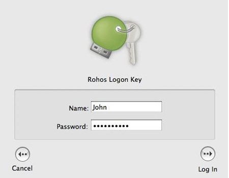 Rohos Logon Key 2.4 : Main window