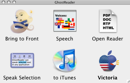 GhostReader 1.5 : Program window