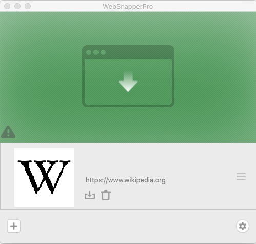 WebSnapperPro 2.3 : Main Screen