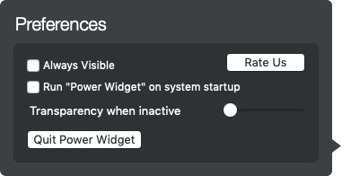 Power Widget 1.4 : Preferences