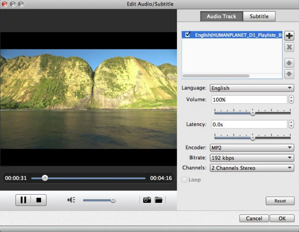 Super DVD Creator 6.2 : Edit Audio and Subtitles