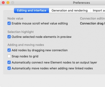Editing and Interface Preferences 