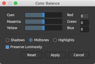 Rebelle 3.1 : Color Balance