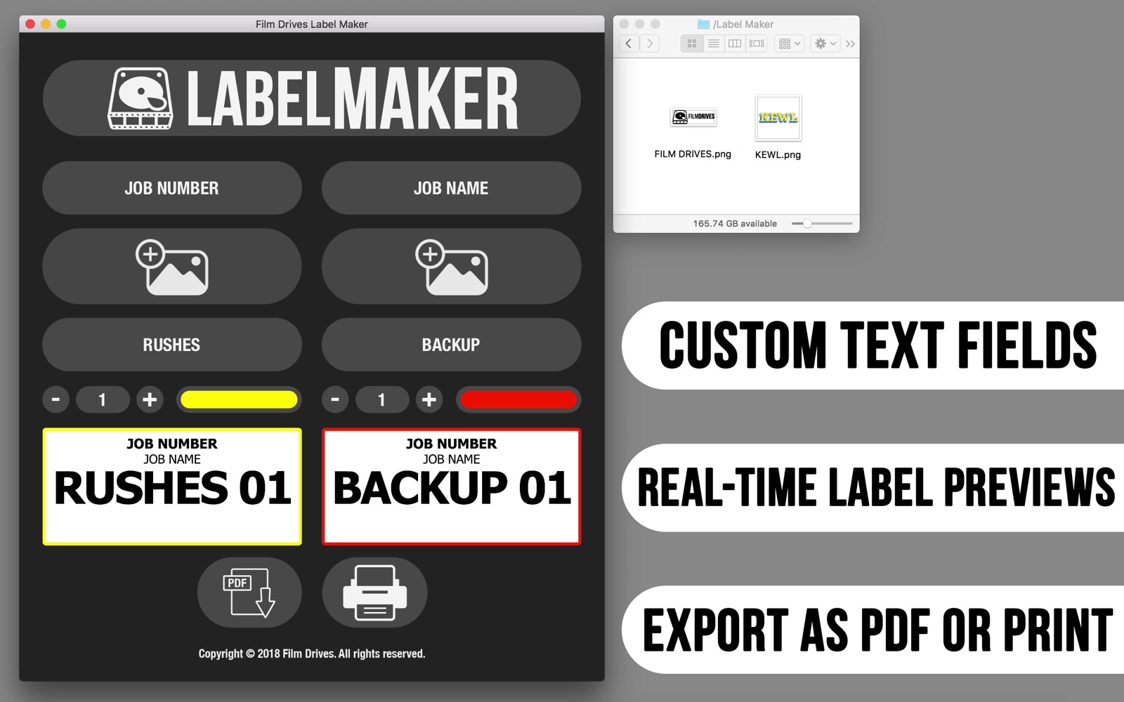 LabelMaker 1.0 : Main Window