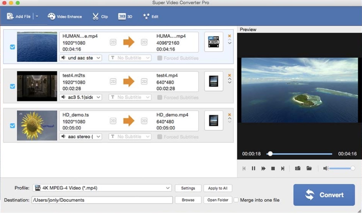 Super Video Converter Pro 6.3 : Main Screen