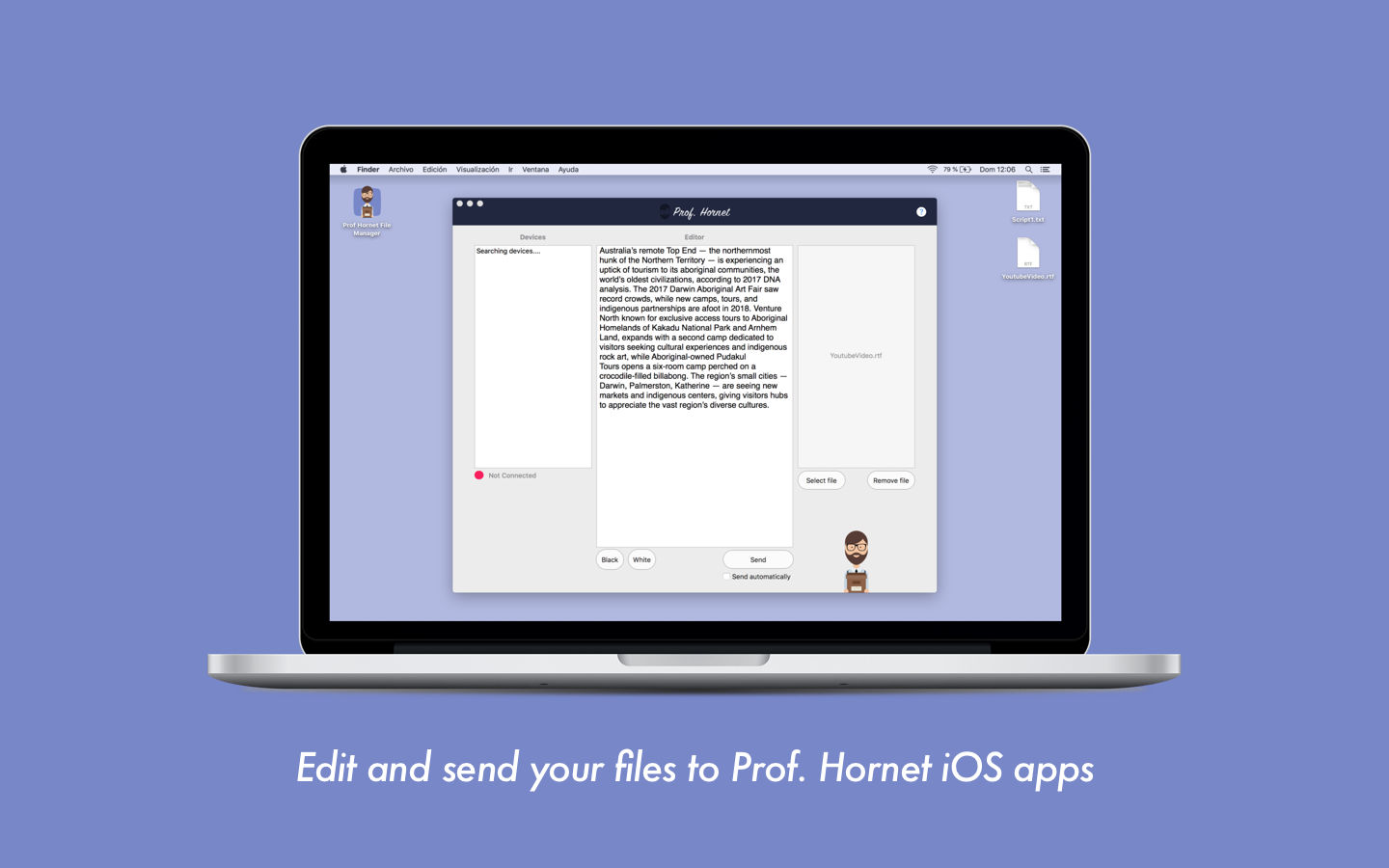 Prof Hornet File Manager 1.0 : Main Window