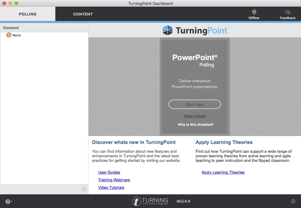 TurningPoint App 8.5 : Main Window