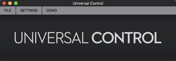 UniversalControl 2.9 : Main Window