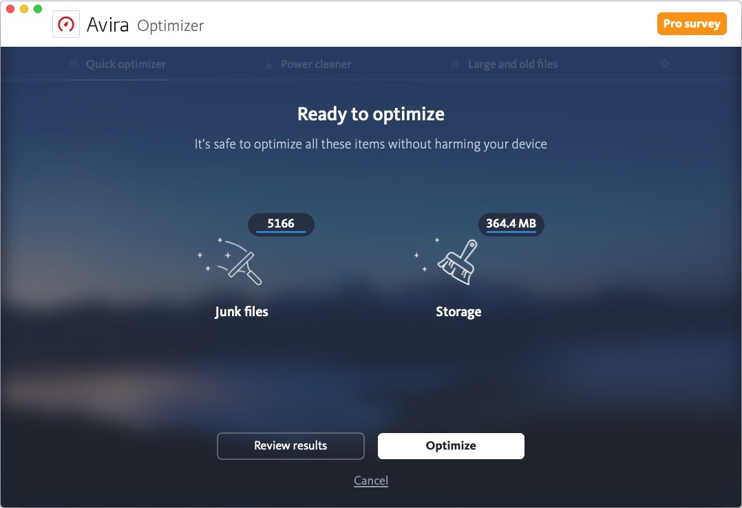 Avira Optimizer 1.1 beta : Optimize