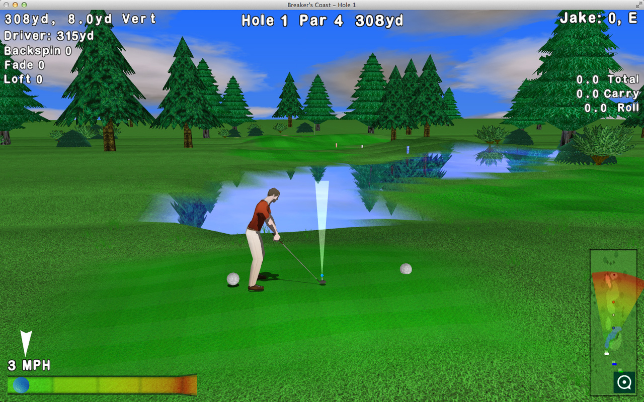 GL Golf Demo 2.3 : Main window