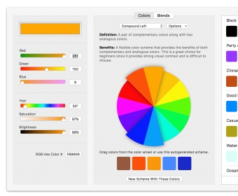 Color wheel screenshot.
