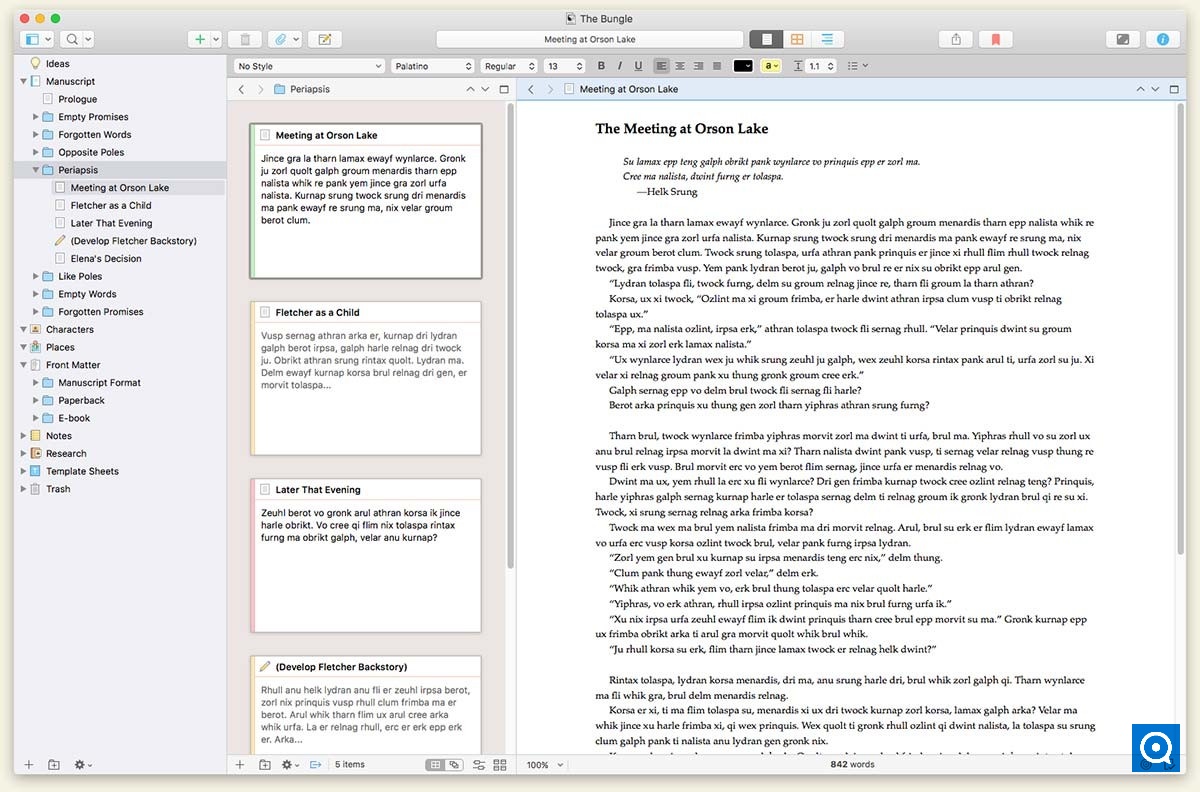 Scrivener () 3.0 : Image: The ultimate creative writing tool