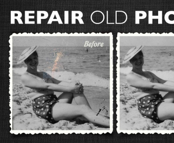 Photo restoration software example - repair old photo