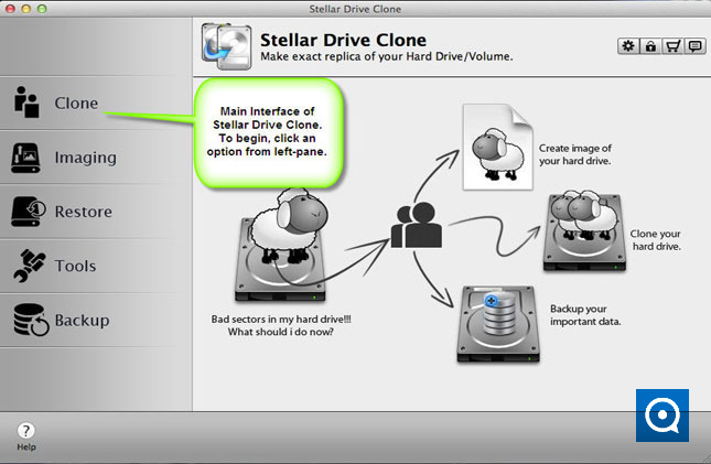 Stellar Drive Clone 3.5 : Main window