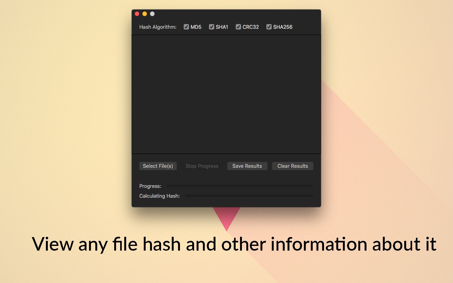 Open Any File for Hash 1.0 : Main Window